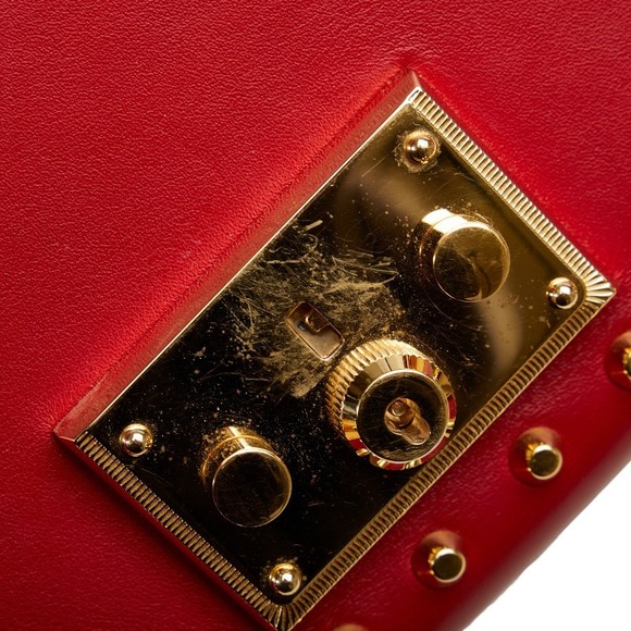 Gucci Paddock Leather Shoulder Bag Red - Picture 5 of 11